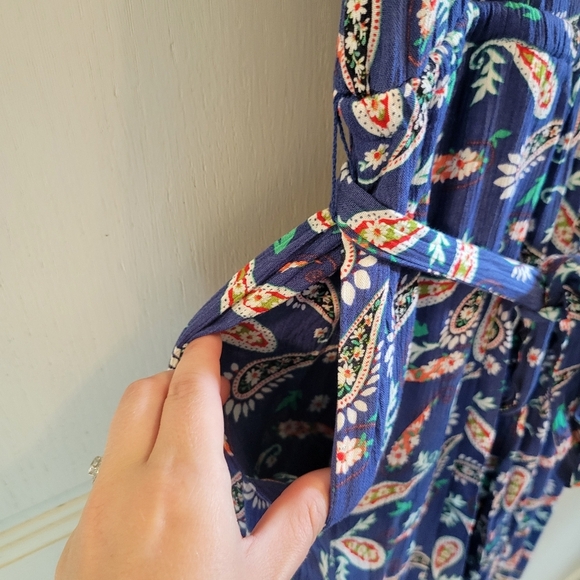 Westport Blue Paisley Flowy Jumpsuit - Picture 6 of 11